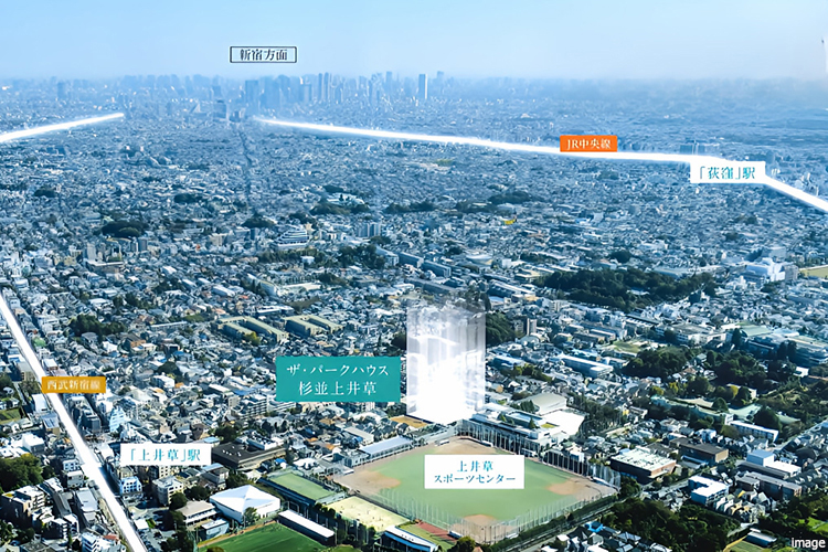 空撮｜ザ・パークハウス杉並上井草