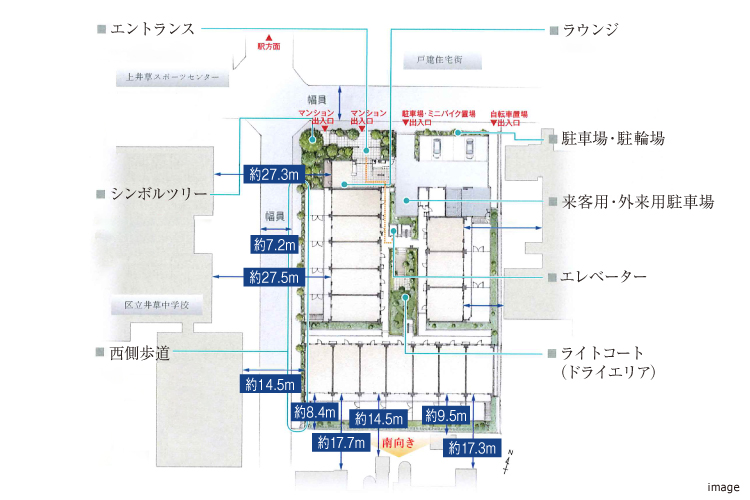 敷地配置イメージ｜ザ・パークハウス杉並上井草